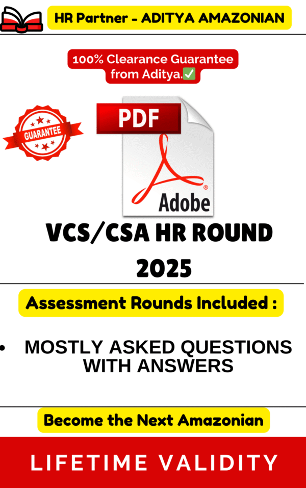 VCS/CSA- HR VIDEO INTERVIEW ROUND PDF