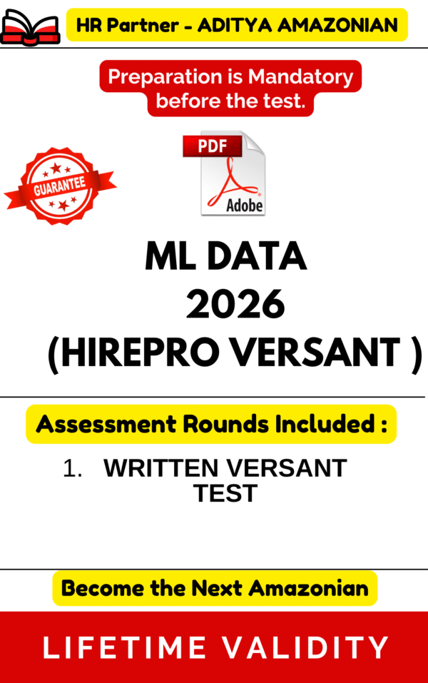 ML DATA WRITTEN VERSANT COMPLETE TEST PDF