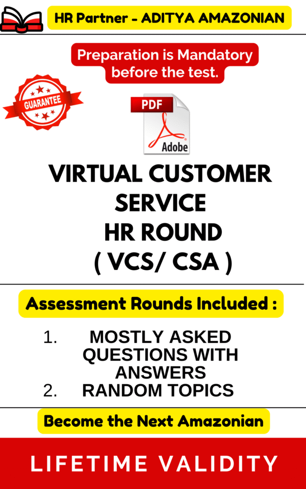 VCS/CSA- HR VIDEO INTERVIEW ROUND PDF
