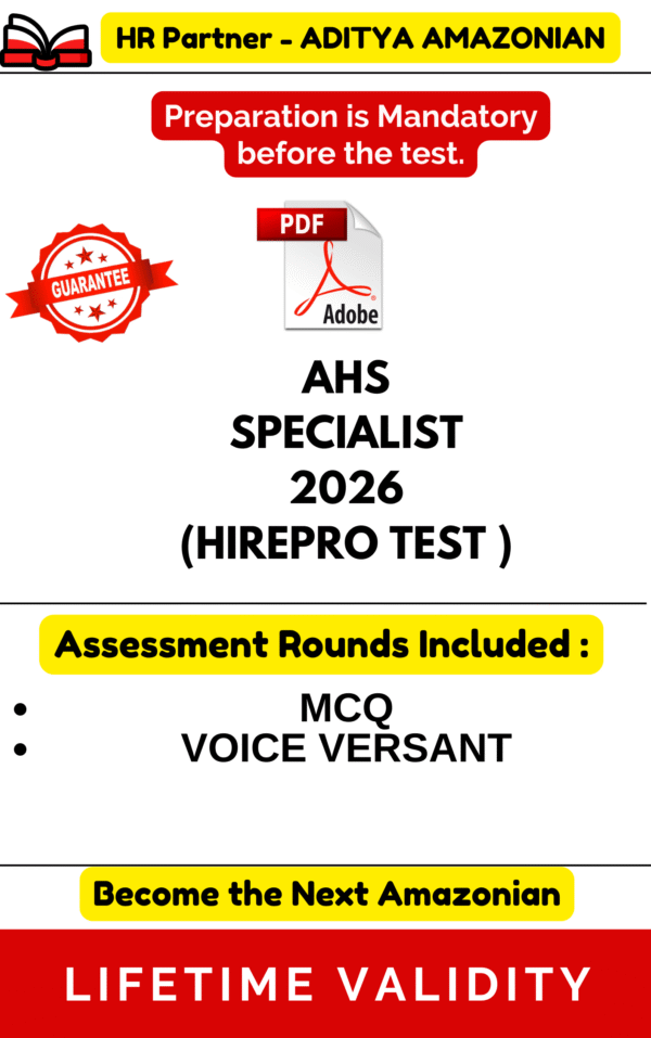AHS SPECIALIST COMPLETE TEST PDF ( HIREPRO ) 2026