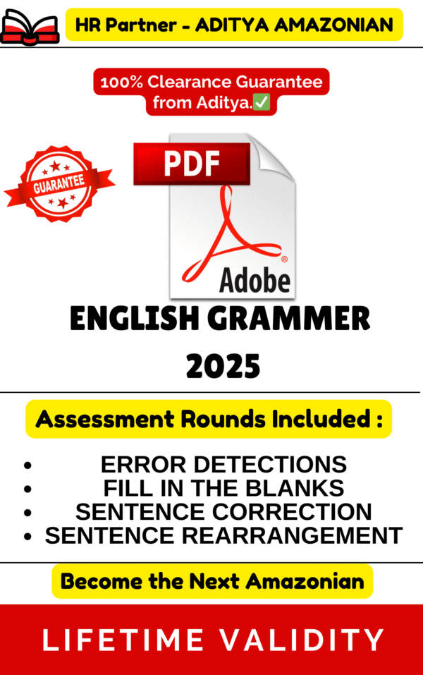 ENGLISH/VERBAL GRAMMER MCQ 2025 COMPLETE TEST PDF