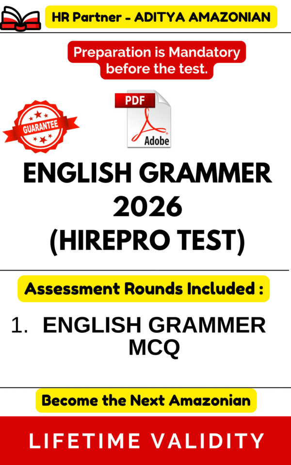 ENGLISH/VERBAL GRAMMER MCQ 2026 COMPLETE TEST PDF