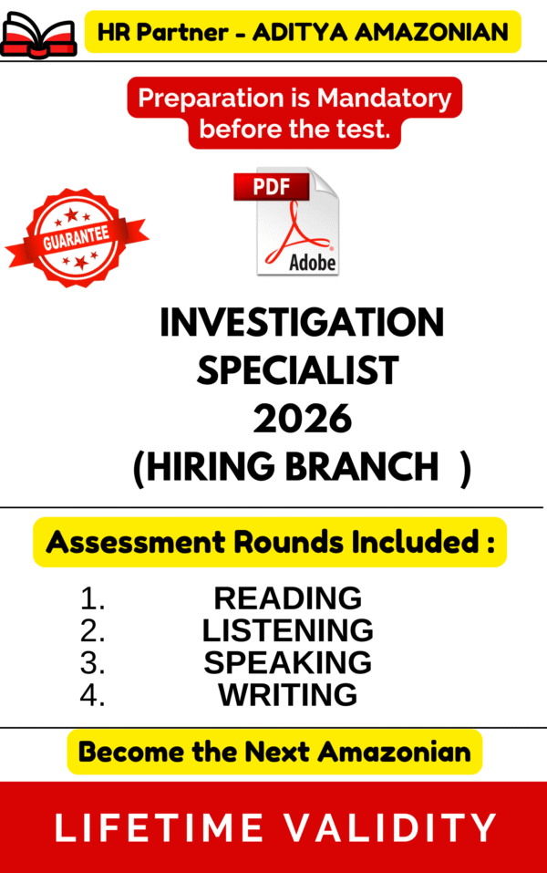 INVESTIGATION SPECIALIST ASSESSMENT- HIRING BRANCH ASSESSMENT TEST 2026 PDF