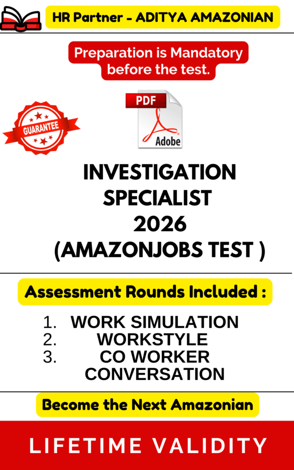 INVESTIGATION SPECIALIST ASSESSMENT TEST PDF (AMAZONJOBS )