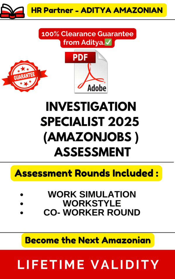 INVESTIGATION SPECIALIST ASSESSMENT TEST PDF (AMAZONJOBS )