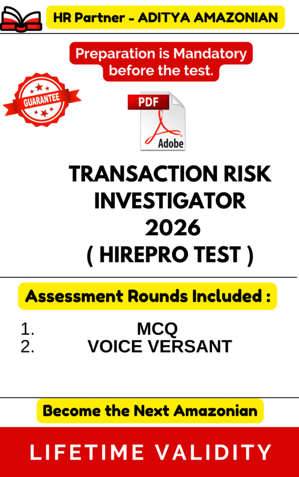 TRANSACTIONS RISK INVESTIGATOR TEST PDF ( HIREPRO ) 2026