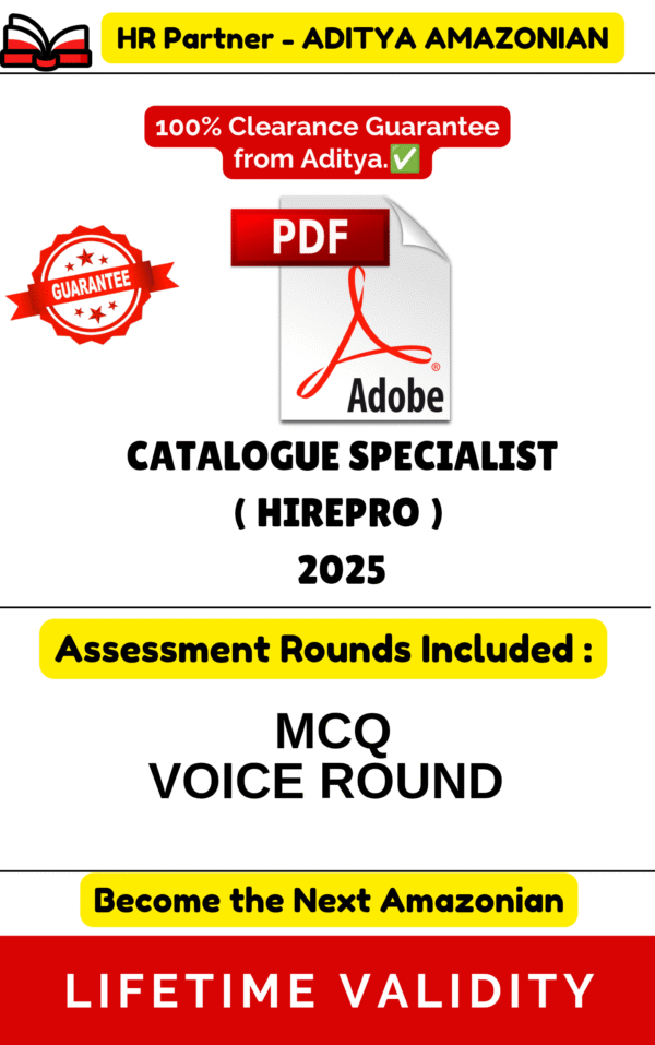 CATALOGUE SPECIALIST COMPLETE ASSESSMENT PDF Hirepro