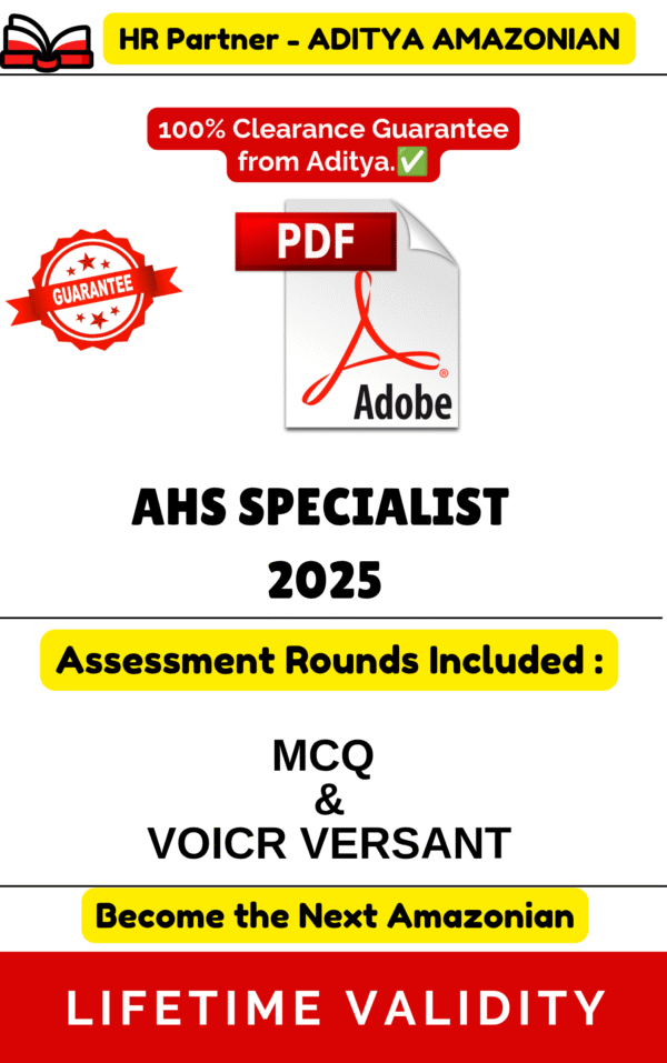 AHS SPECIALIST COMPLETE TEST PDF ( HIREPRO ) 2025