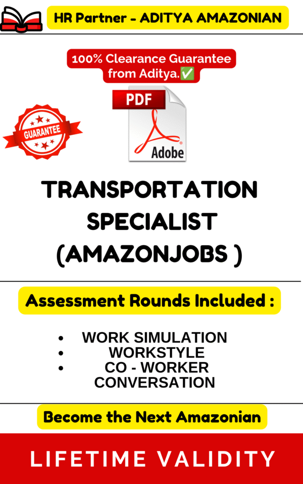 TRANSPORTATION SPECIALIST ( AMAZONJOBS ) ASSESSMENT TEST PDF