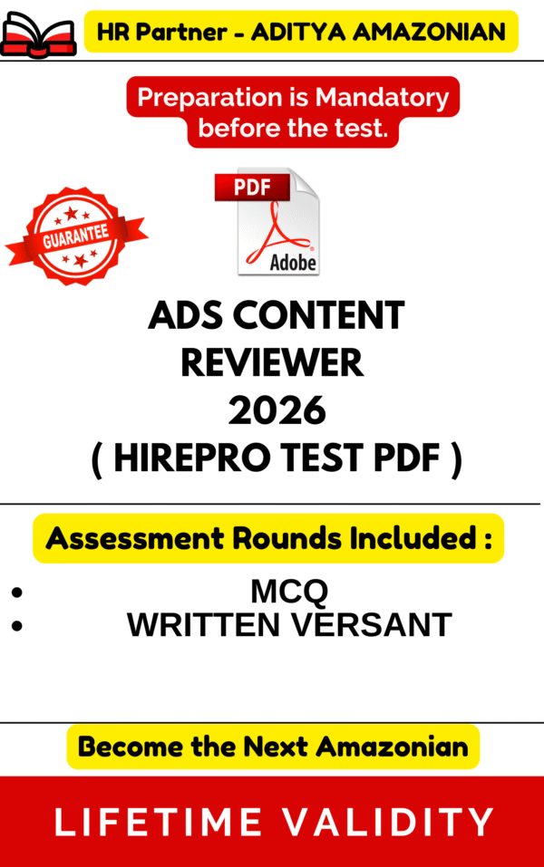 ADS CONTENT REVIEWER COMPLETE TEST PDF ( HIREPRO )