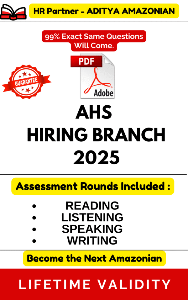 AHS ( Account Health Specialist ) - HIRING BRANCH ASSESSMENT TEST 2025 PDF