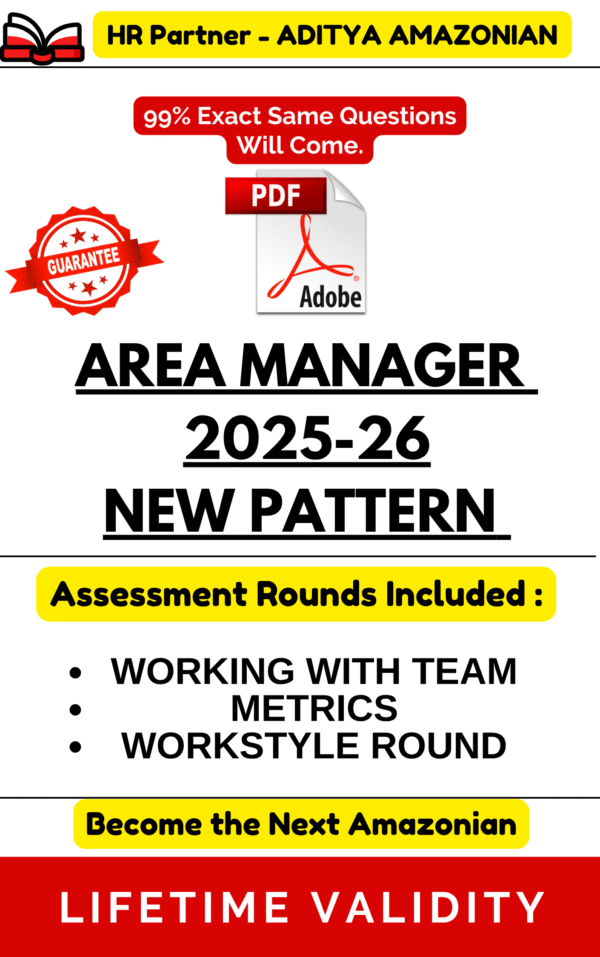 AREA MANAGER COMPLETE 2025-26 ASSESSMENT TEST PDF ( AMAZONJOBS )