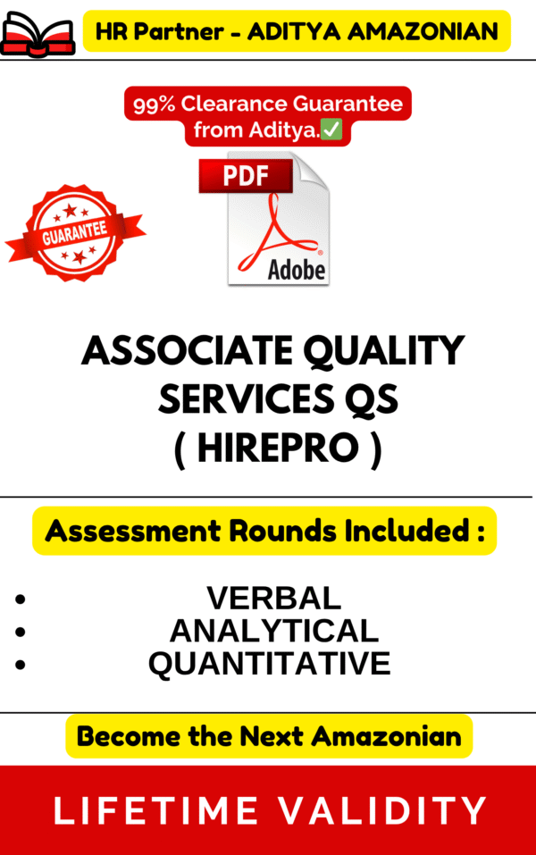ASSOCIATE QUALITY SERVICES ASSESSMENT TEST PDF  ( HIREPRO )