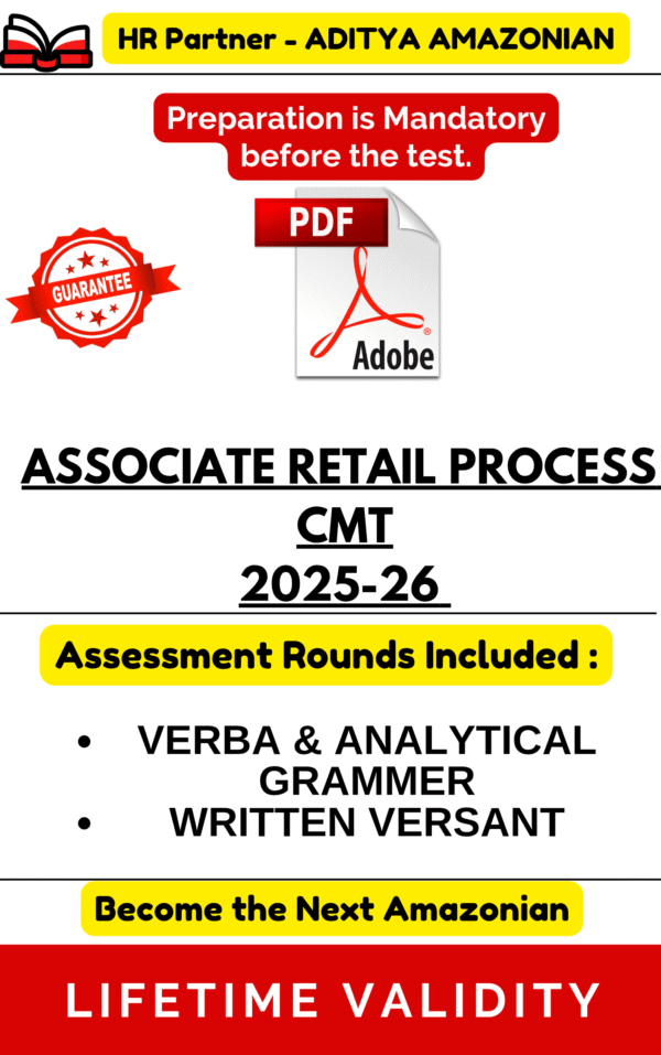 ASSOCIATE RETAIL PROCESS - CMT COMPLETE ASSESSMENT PDF 2025 ( HIREPRO )