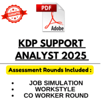 KDP SUPPORT ANALYST ASSESSMENT TEST PDF ( AMAZONJOBS )