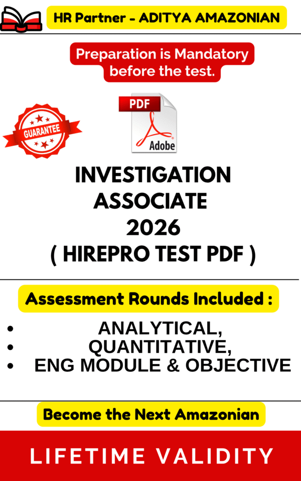 Investigation Associate ( Advocacy Operation ) 2026 COMPLETE ASSESSMENT PDF