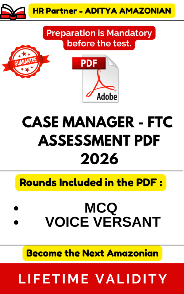 CASE MANAGER FTC ASSOCIATE 2026 COMPLETE ASSESSMENT PDF { Hirepro }