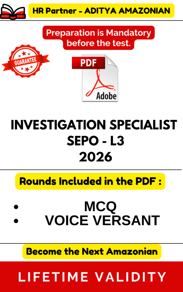INVESTIGATION SPECIALISTS SEPO L3 2026 COMPLETE ASSESSMENT PDF { Hirepro }