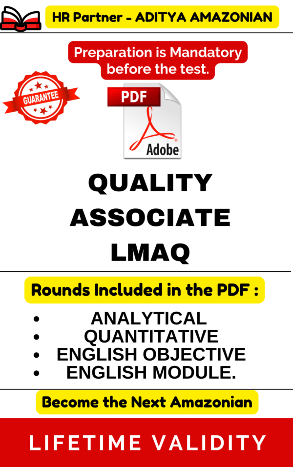 QUALITY ASSOCIATE - LMAQ 2026 COMPLETE ASSESSMENT PDF