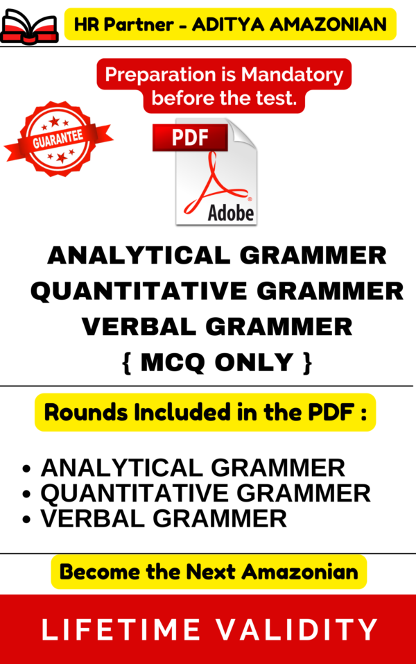 ANALYTICAL, QUANTITATIVE AND VERBAL- MCQ ONLY PDF