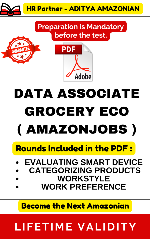 DATA ASSOCIATE GROCERY ECO AMAZONJOBS COMPLETE ASSESSMENT TEST PDF